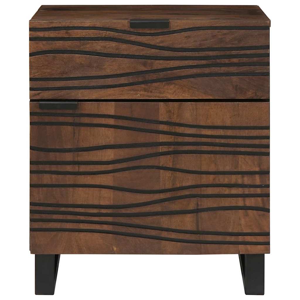Bedside Cabinet Walnut 50 x 33 x 60 cm Solid mango wood