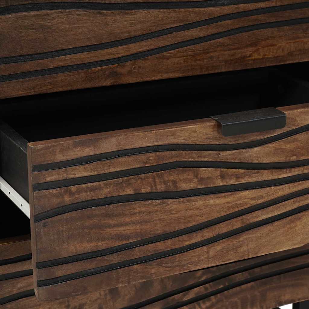 Bedside Cabinet Walnut 50 x 33 x 60 cm Solid mango wood