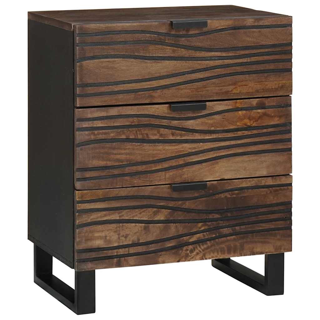 Bedside Cabinet Walnut 50 x 33 x 60 cm Solid mango wood