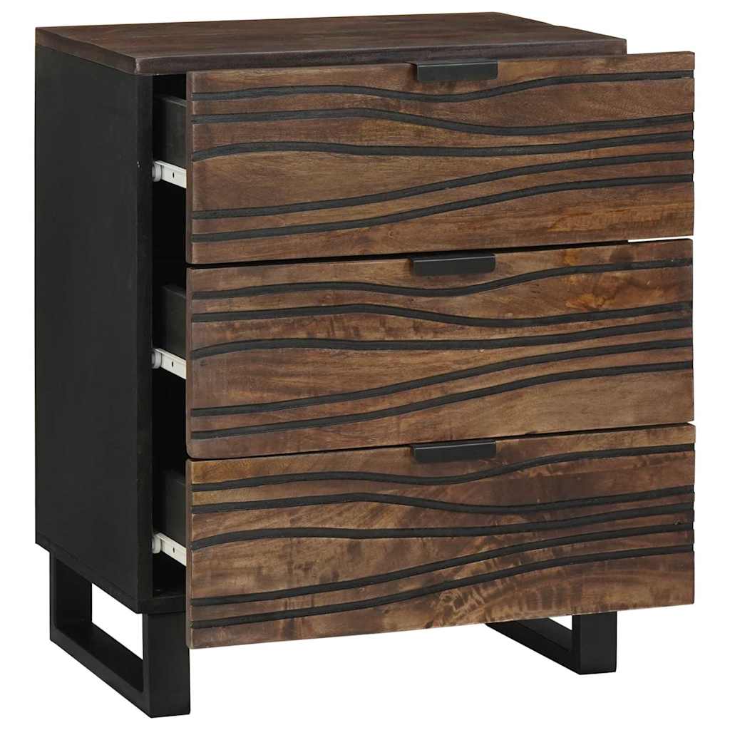Bedside Cabinet Walnut 50 x 33 x 60 cm Solid mango wood