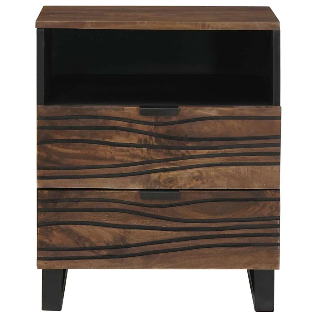 Bedside Cabinet Walnut 50 x 33 x 60 cm Solid mango wood