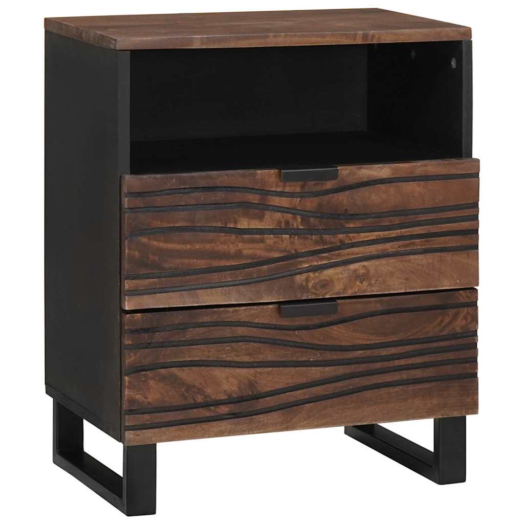 Bedside Cabinet Walnut 50 x 33 x 60 cm Solid mango wood
