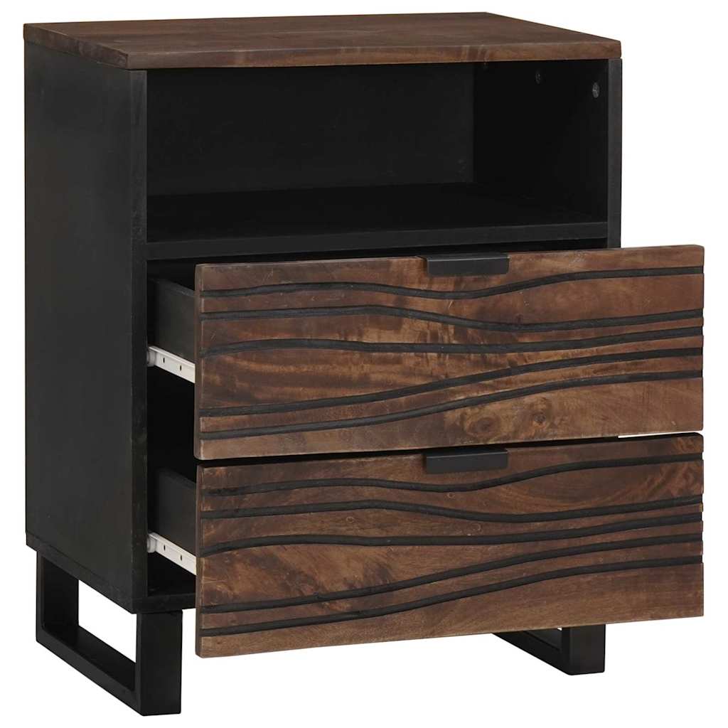 Bedside Cabinet Walnut 50 x 33 x 60 cm Solid mango wood