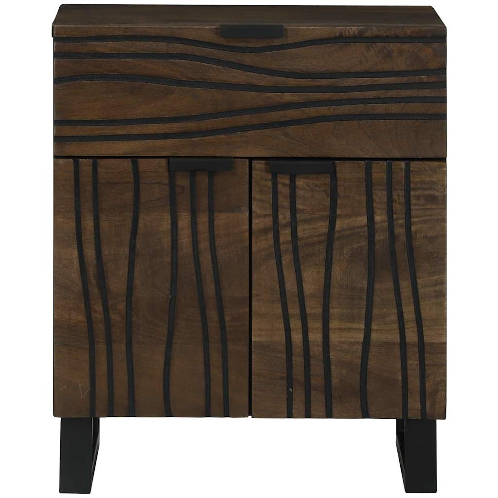 Bedside Cabinet Walnut 50 x 33 x 60 cm Solid mango wood