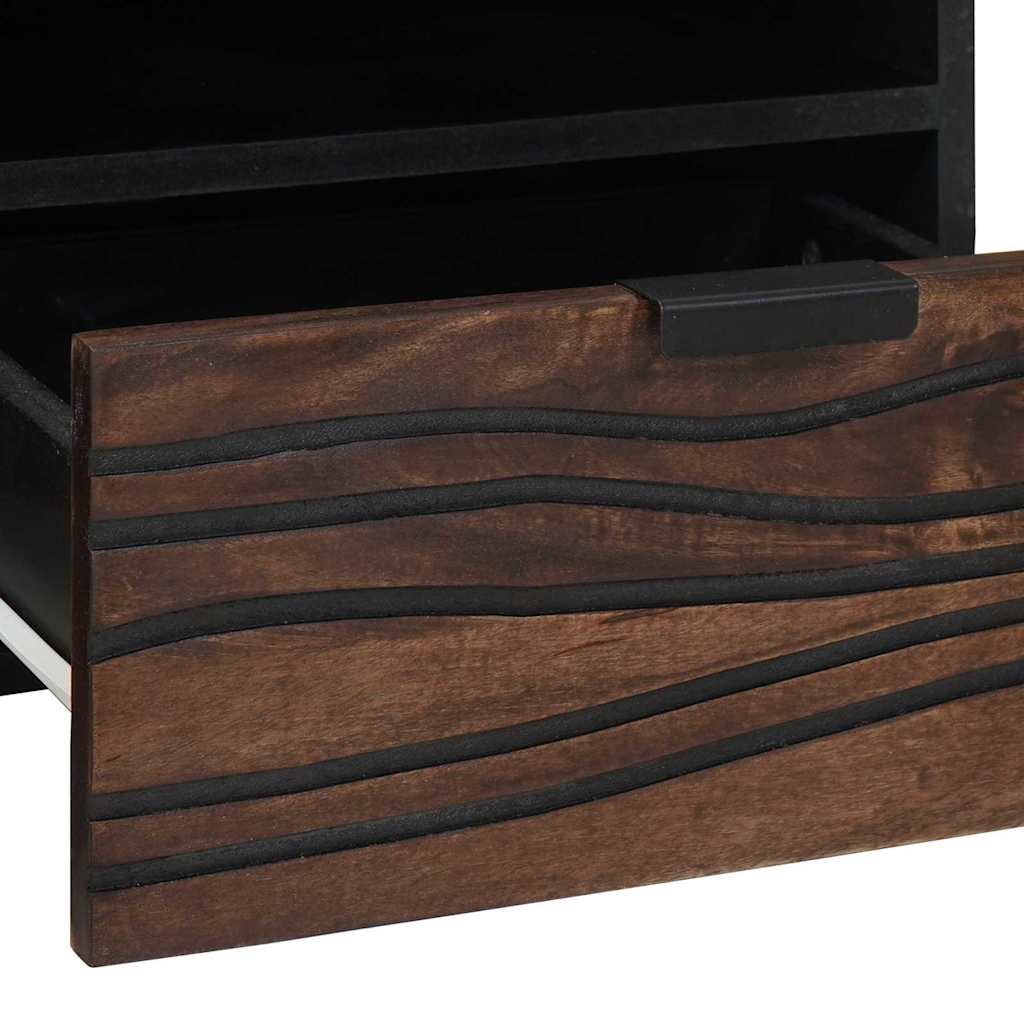 Coffee Table with Drawer Brown and Black 80 x 54 x 40 cm