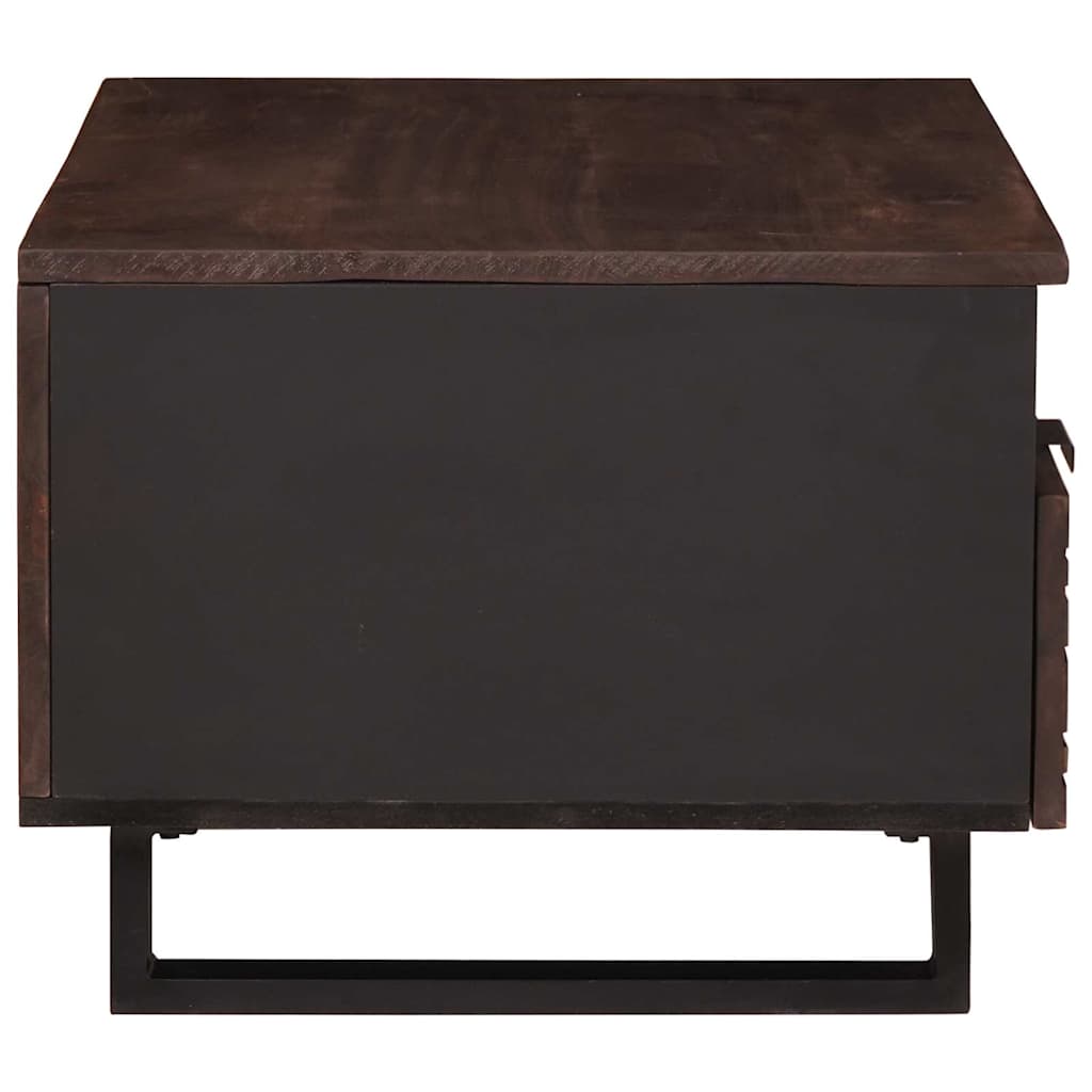 Coffee Table with Drawer Brown and Black 80 x 54 x 40 cm