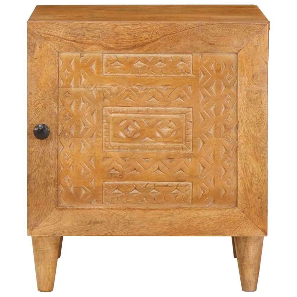 Bedside Table Light brown 40 x 33 x 46 cm Solid mango wood