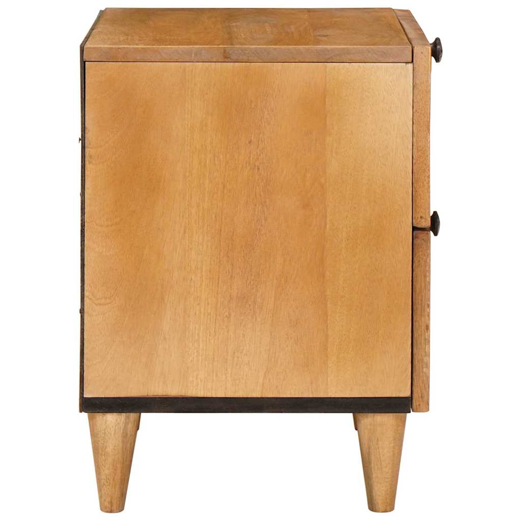 Bedside Table Light brown 40 x 33 x 46 cm Solid mango wood
