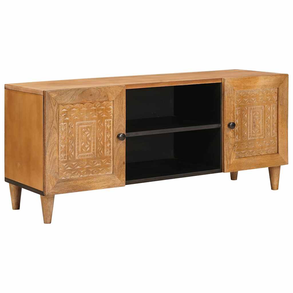 TV Cabinet Light brown 105 x 33 x 46 cm Solid mango wood