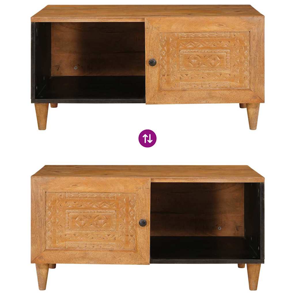 Coffee Table Light brown 80 x 50 x 40 cm Solid mango wood