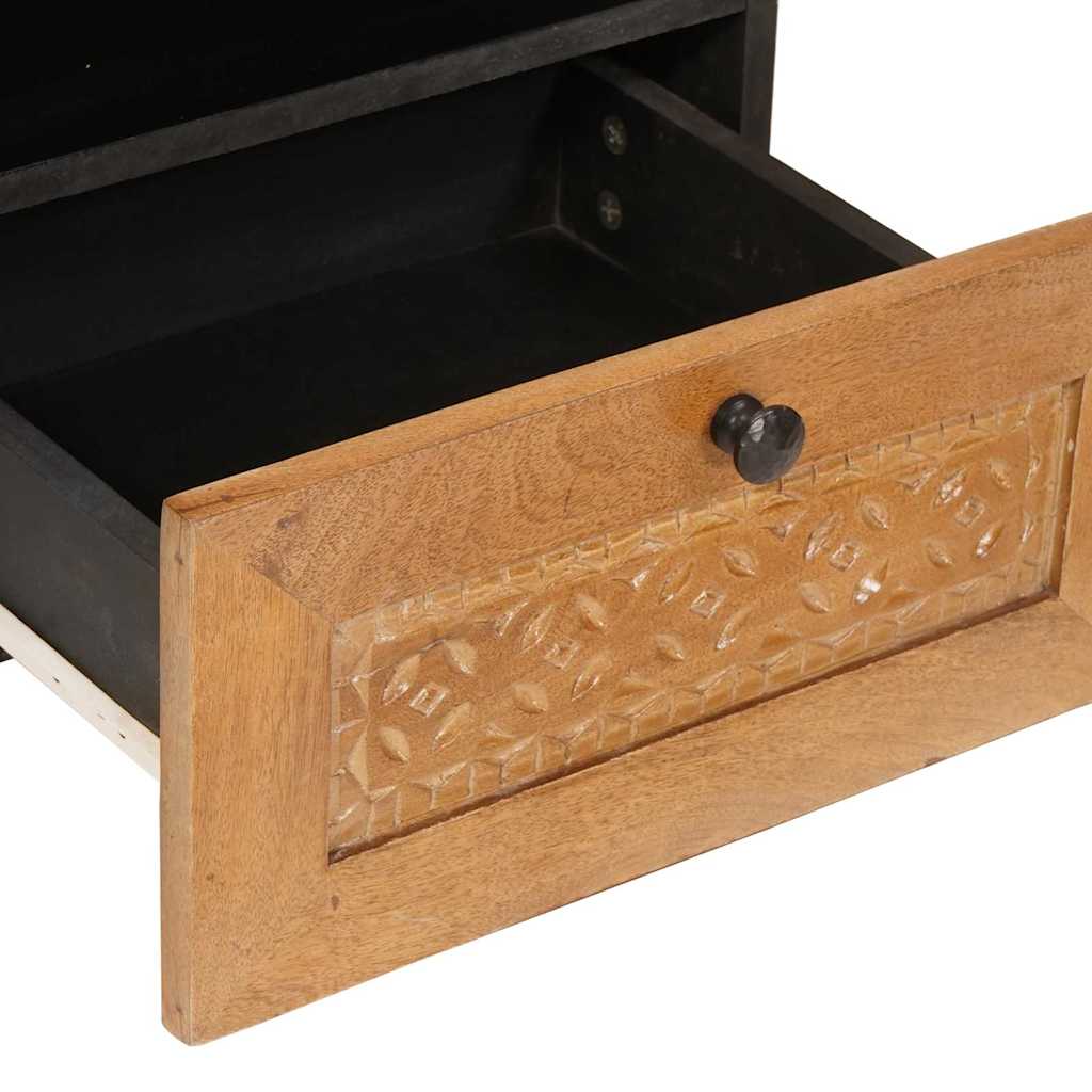 Bedside Table Light brown 40 x 33 x 46 cm Solid mango wood