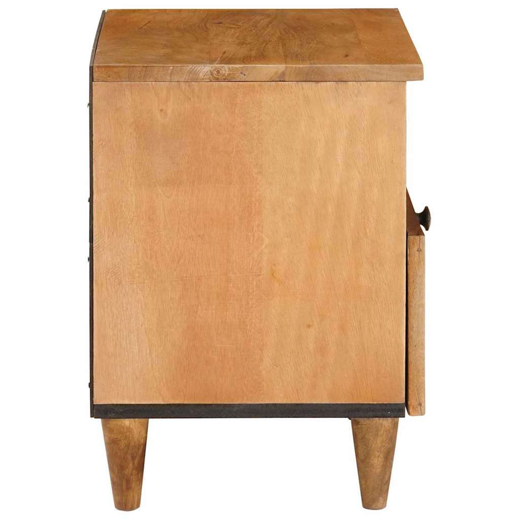 Bedside Table Light brown 40 x 33 x 46 cm Solid mango wood