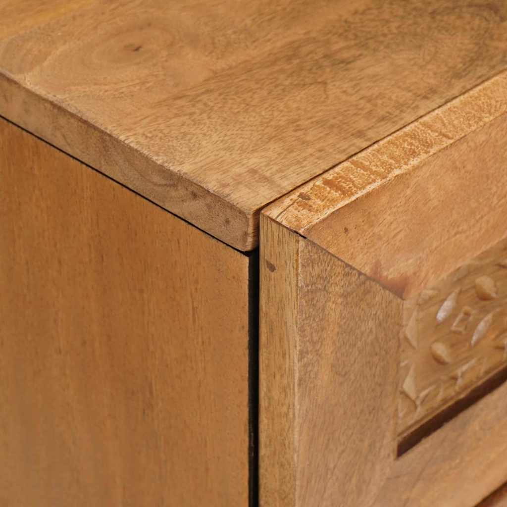 Bedside Table Light brown 50 x 33 x 60 cm Solid mango wood