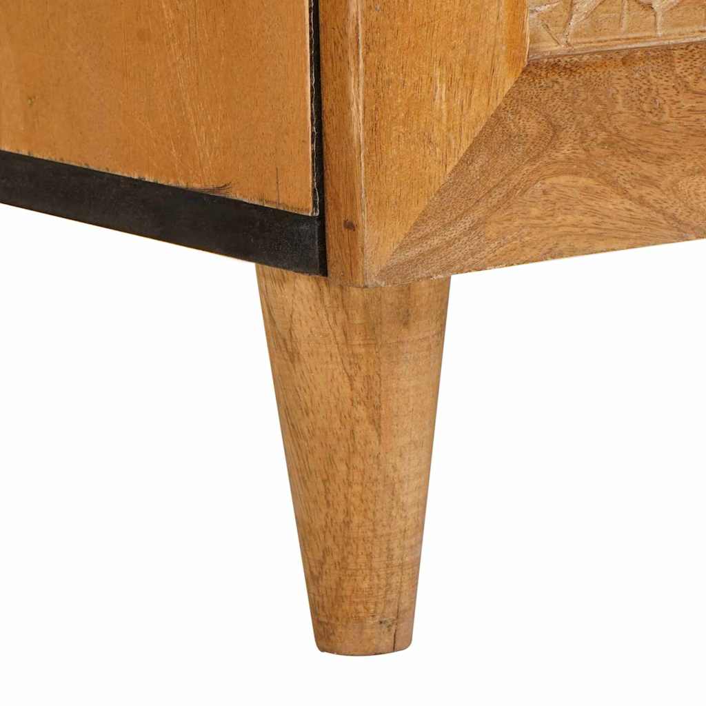 Bedside Table Light brown 50 x 33 x 60 cm Solid mango wood