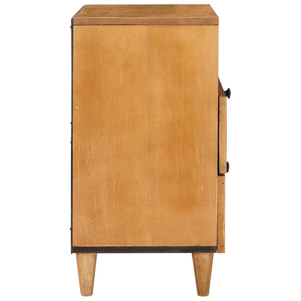 Bedside Table Light brown 50 x 33 x 60 cm Solid mango wood