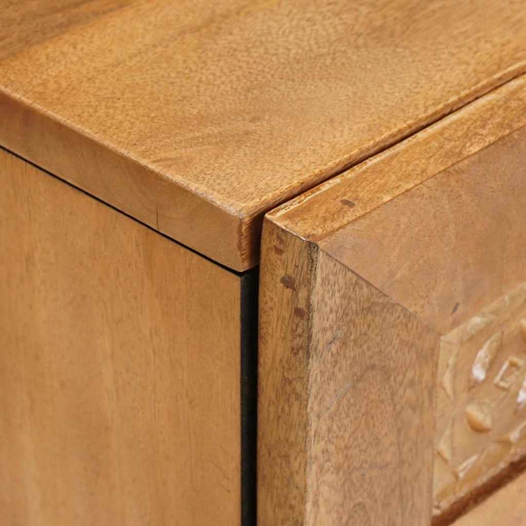 Bedside Table Light brown 50 x 33 x 60 cm Solid mango wood