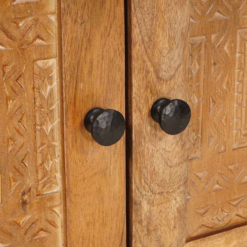 Bedside Table Light brown 50 x 33 x 60 cm Solid mango wood