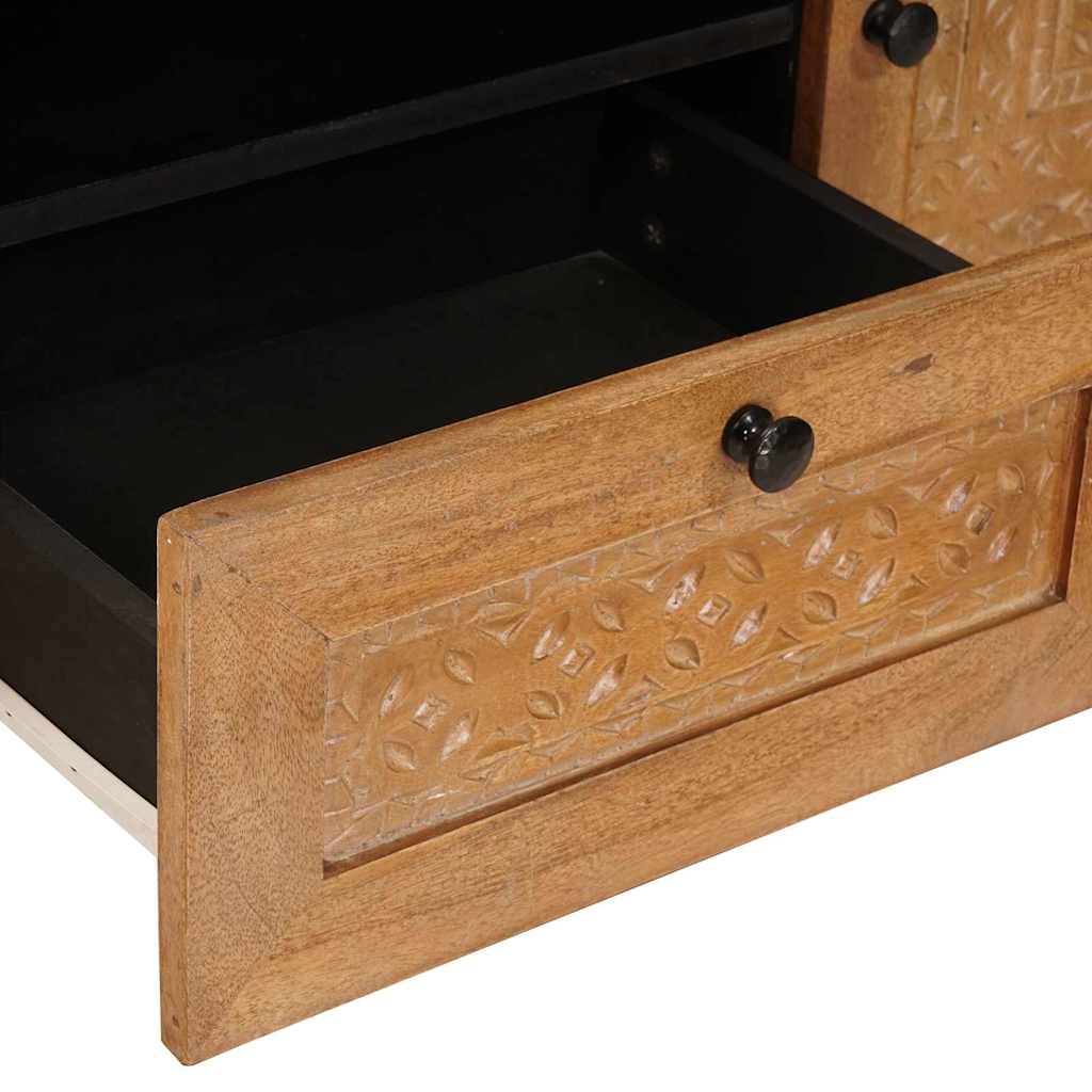 TV Cabinet Light brown 105 x 33 x 46 cm Solid mango wood