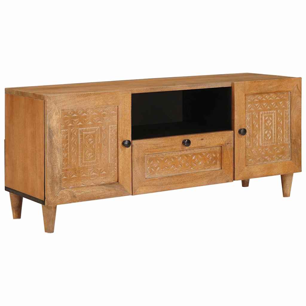 TV Cabinet Light brown 105 x 33 x 46 cm Solid mango wood