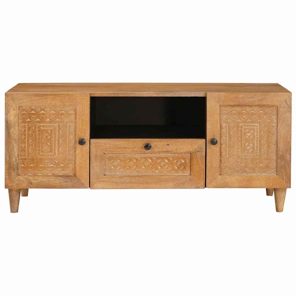 TV Cabinet Light brown 105 x 33 x 46 cm Solid mango wood