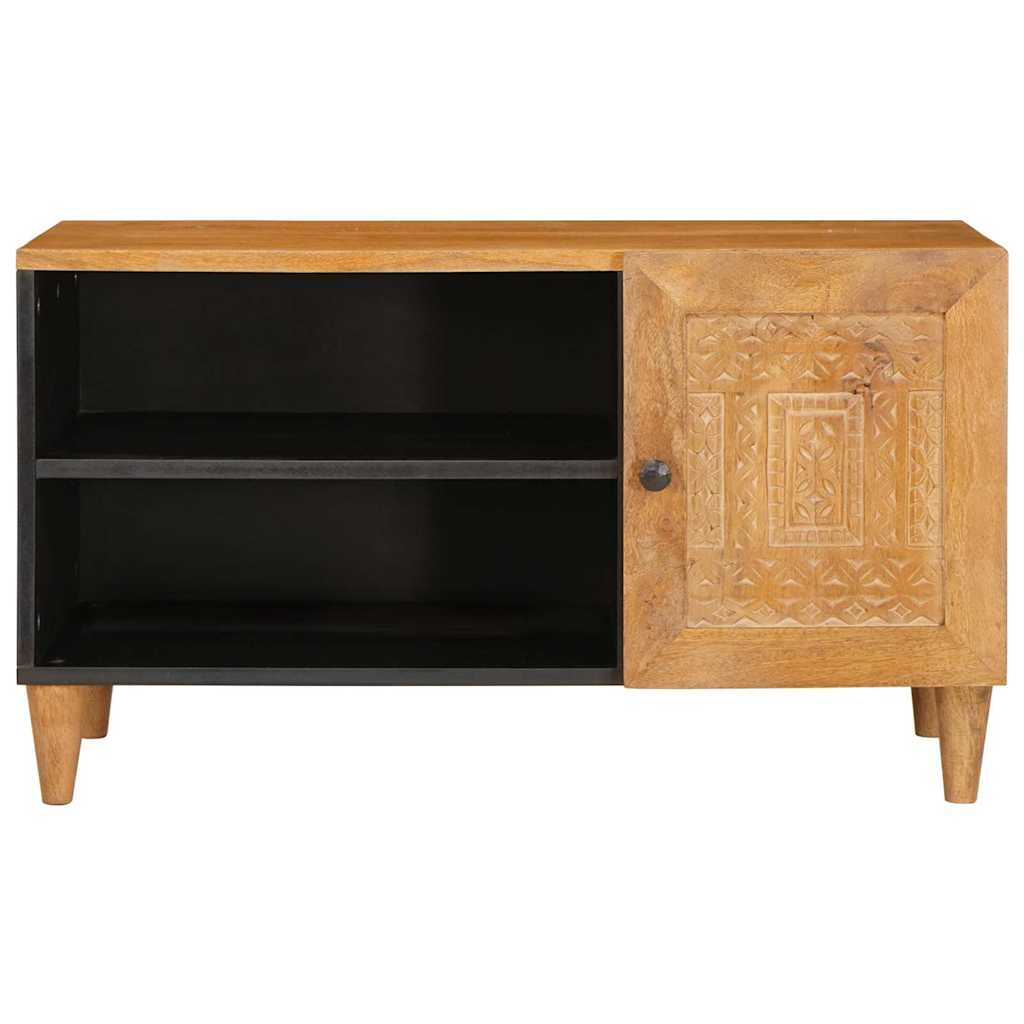 TV Cabinet Light brown 80 x 33 x 46 cm Solid mango wood