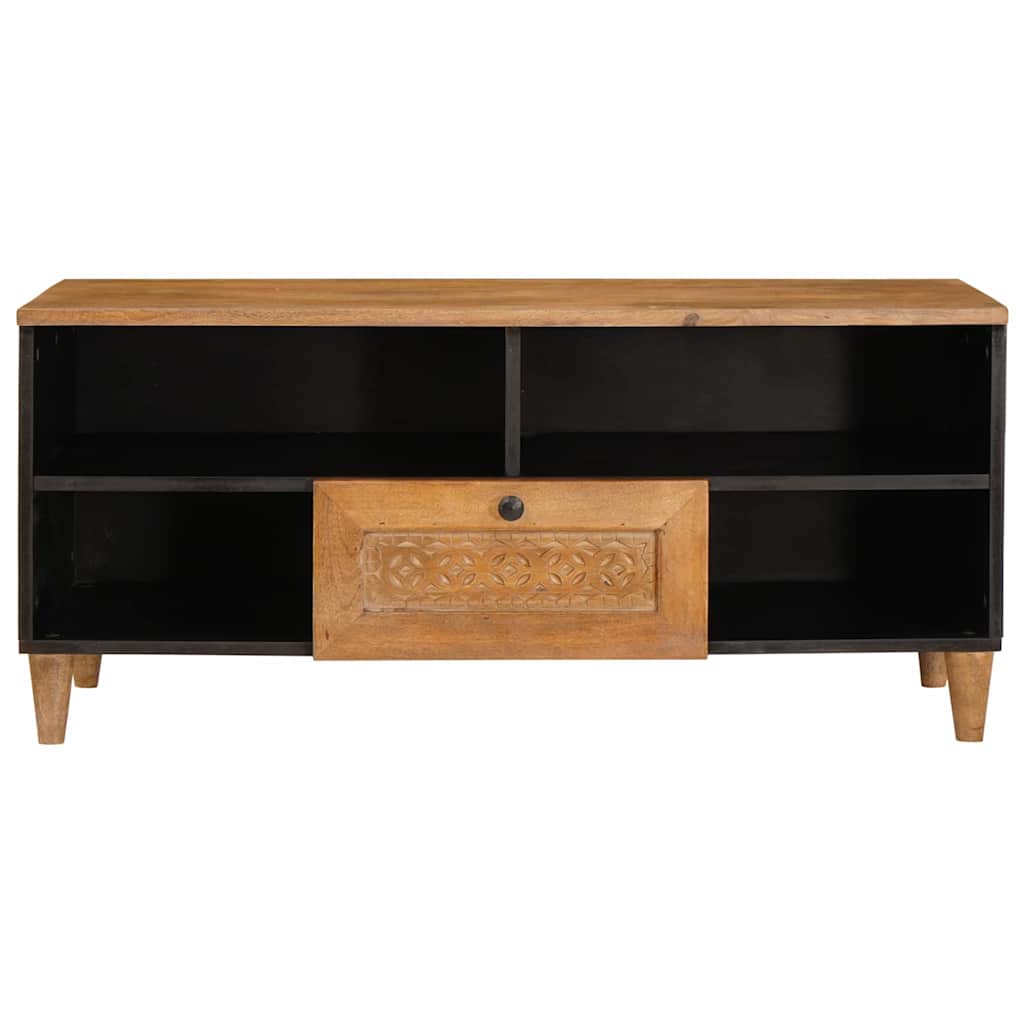TV Cabinet Light brown 105 x 33 x 46 cm Solid mango wood