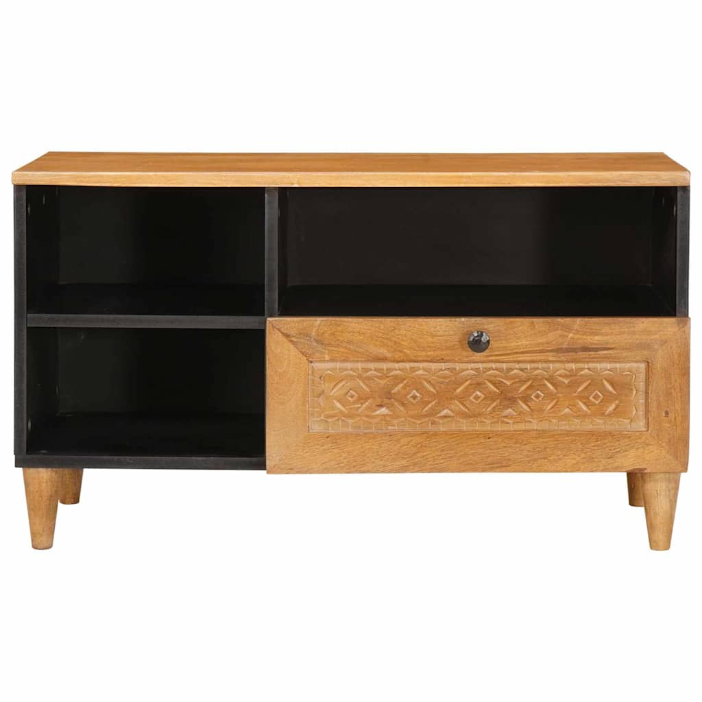 TV Cabinet Light brown 80 x 33 x 46 cm Solid mango wood