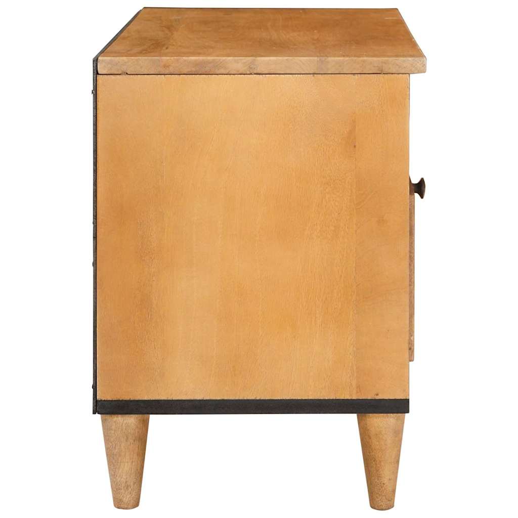 TV Cabinet Light brown 80 x 33 x 46 cm Solid mango wood