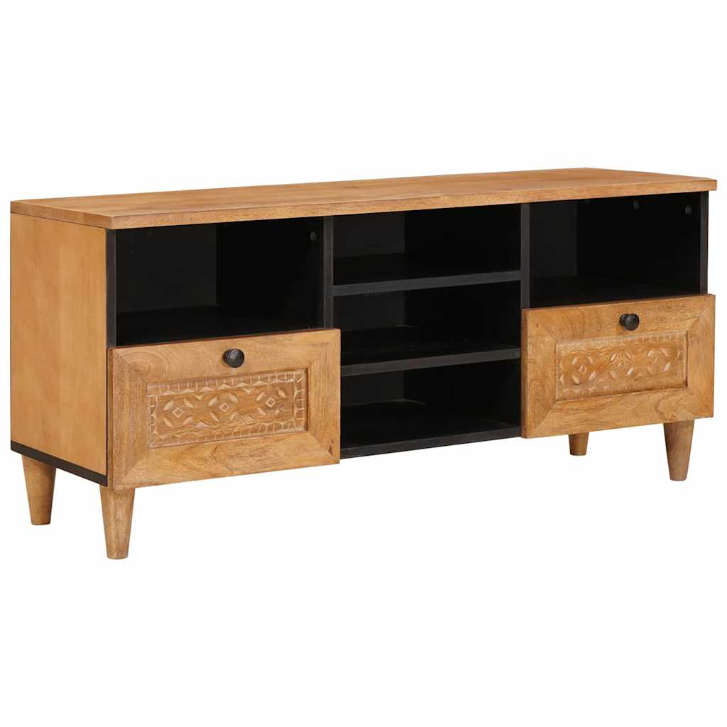 TV Cabinet Light brown 100 x 33 x 46 cm Solid mango wood