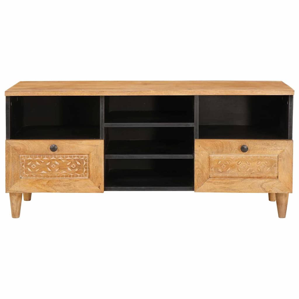 TV Cabinet Light brown 100 x 33 x 46 cm Solid mango wood