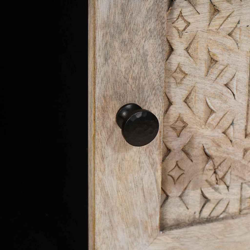 Coffee Table with Shelf Beige 100 x 54 x 40 cm Solid mango wood