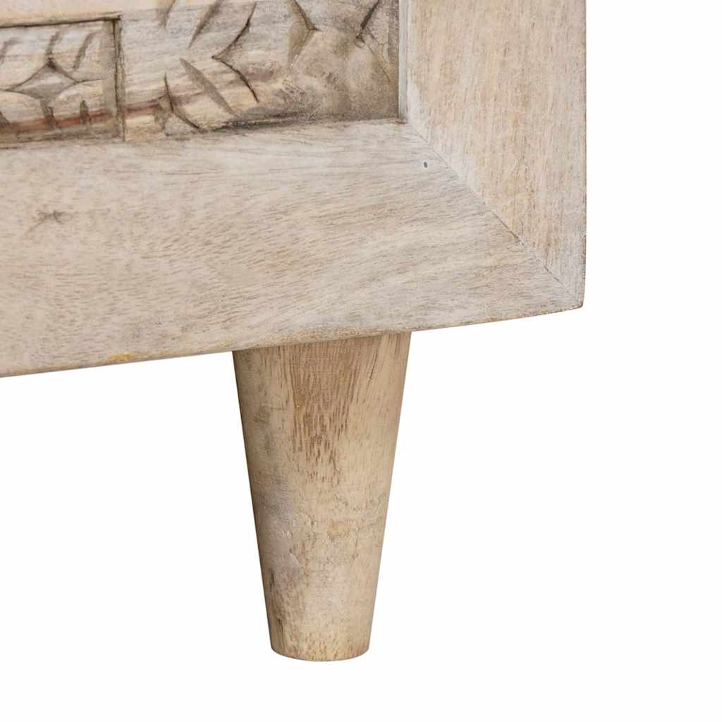 Coffee Table with Shelf Beige 100 x 54 x 40 cm Solid mango wood