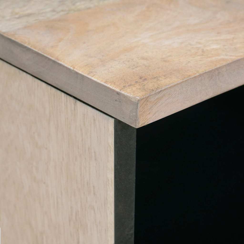 Coffee Table with Drawer White 80 x 54 x 40 cm Solid mango wood