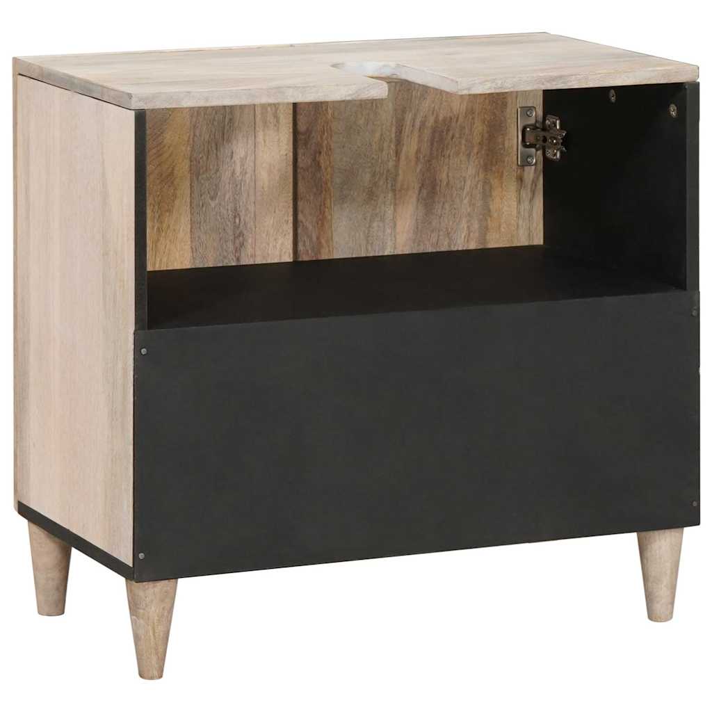 Bathroom Cabinet White 62 x 33 x 58 cm Solid Wood Mango