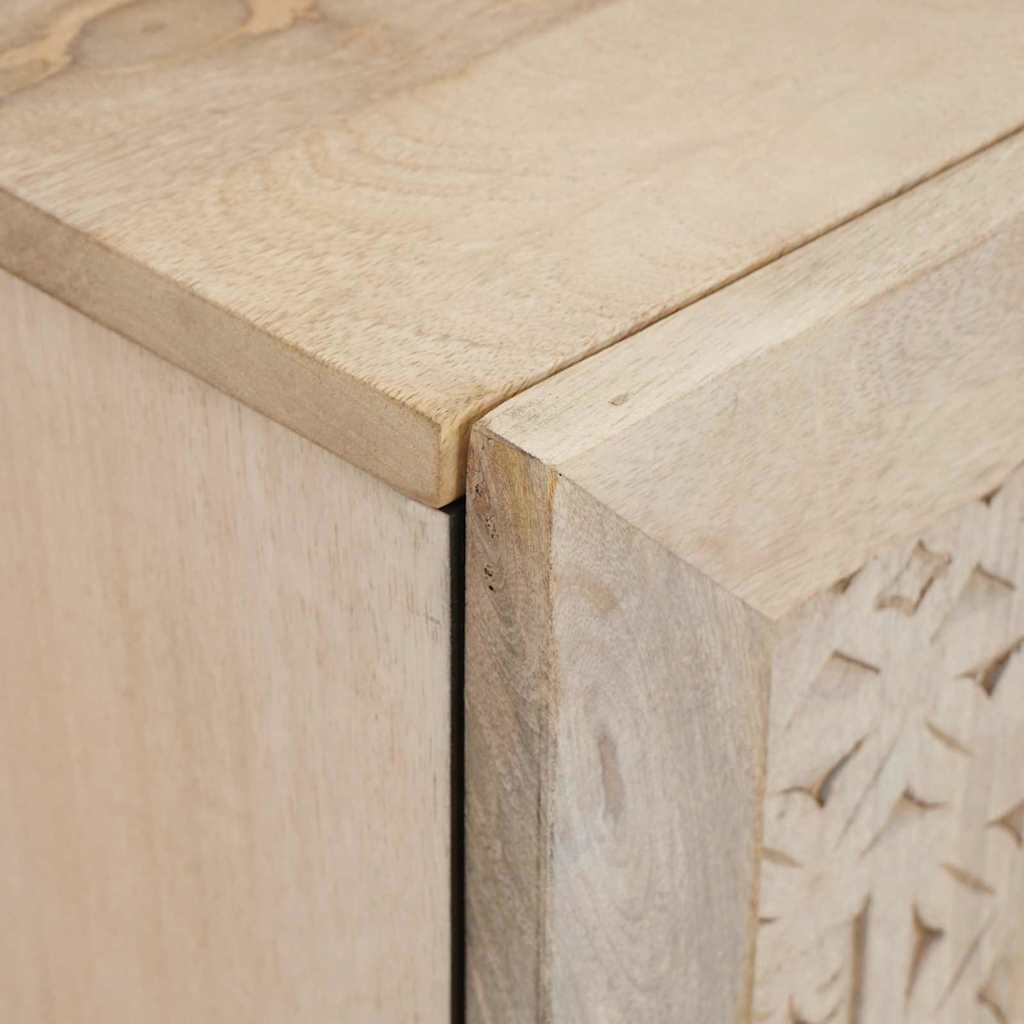 Bathroom Cabinet White 38 x 33.5 x 160 cm Solid Wood Mango