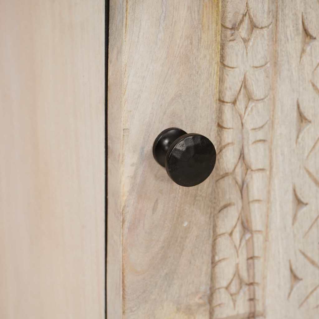 Bathroom Cabinet White 38 x 33.5 x 160 cm Solid Wood Mango