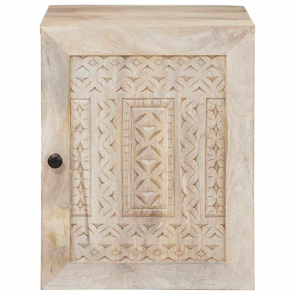 Bathroom Cabinet White 38 x 33.5 x 160 cm Solid Wood Mango