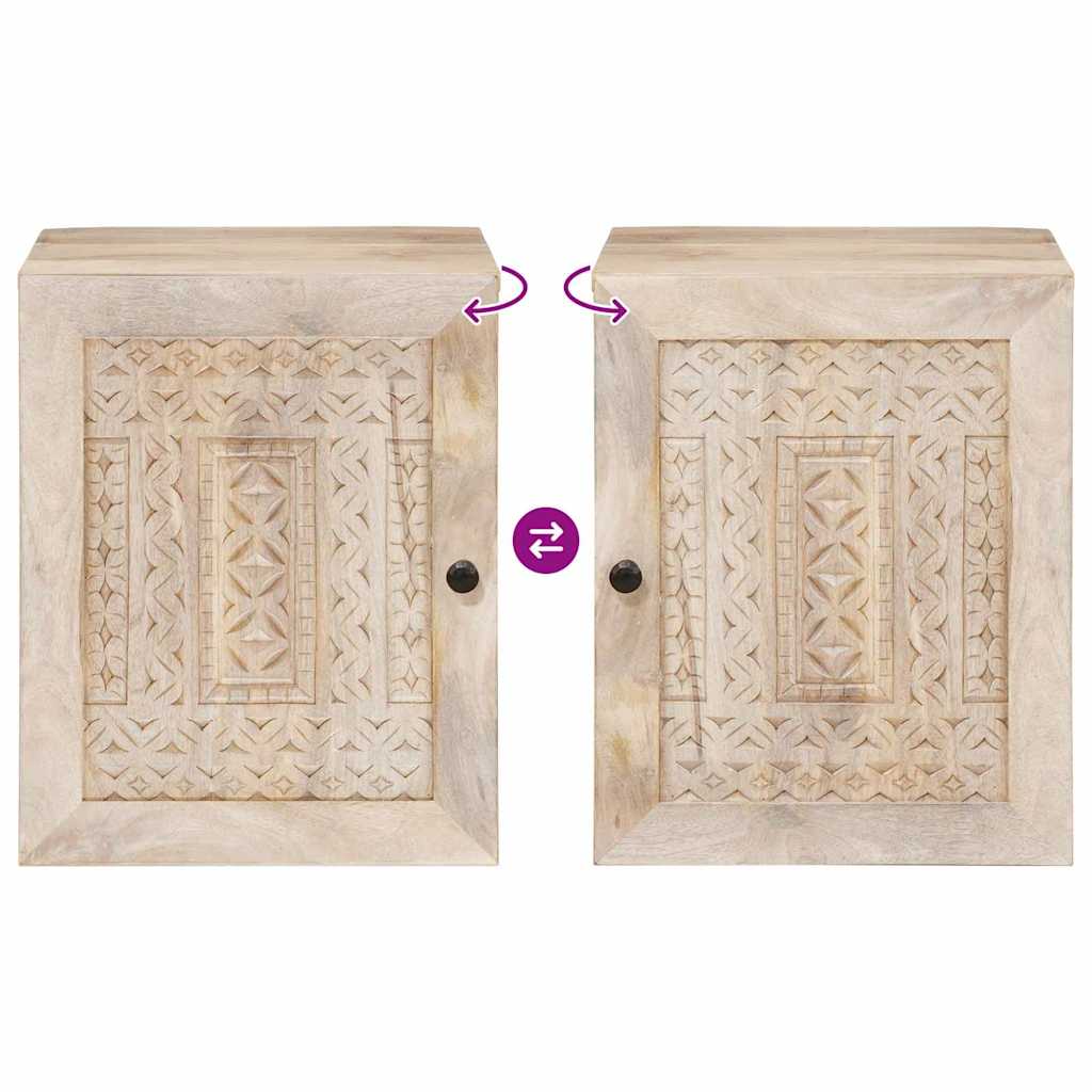 Bathroom Cabinet White 38 x 33.5 x 160 cm Solid Wood Mango