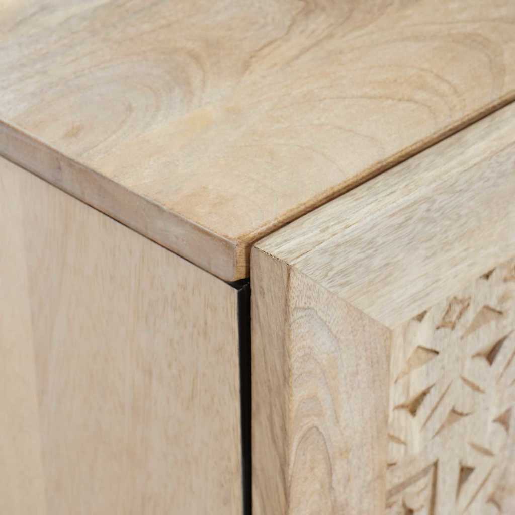 Bathroom Cabinet White 38 x 33.5 x 160 cm Solid Wood Mango