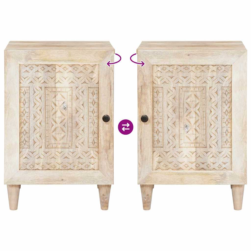 Bathroom Cabinet White 38 x 33.5 x 160 cm Solid Wood Mango