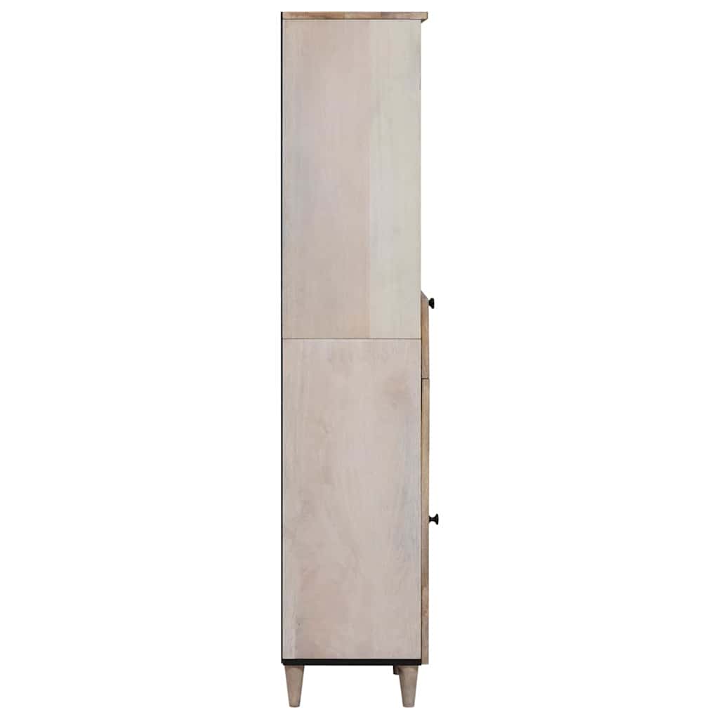 Bathroom Cabinet White 38 x 33.5 x 160 cm Solid Wood Mango