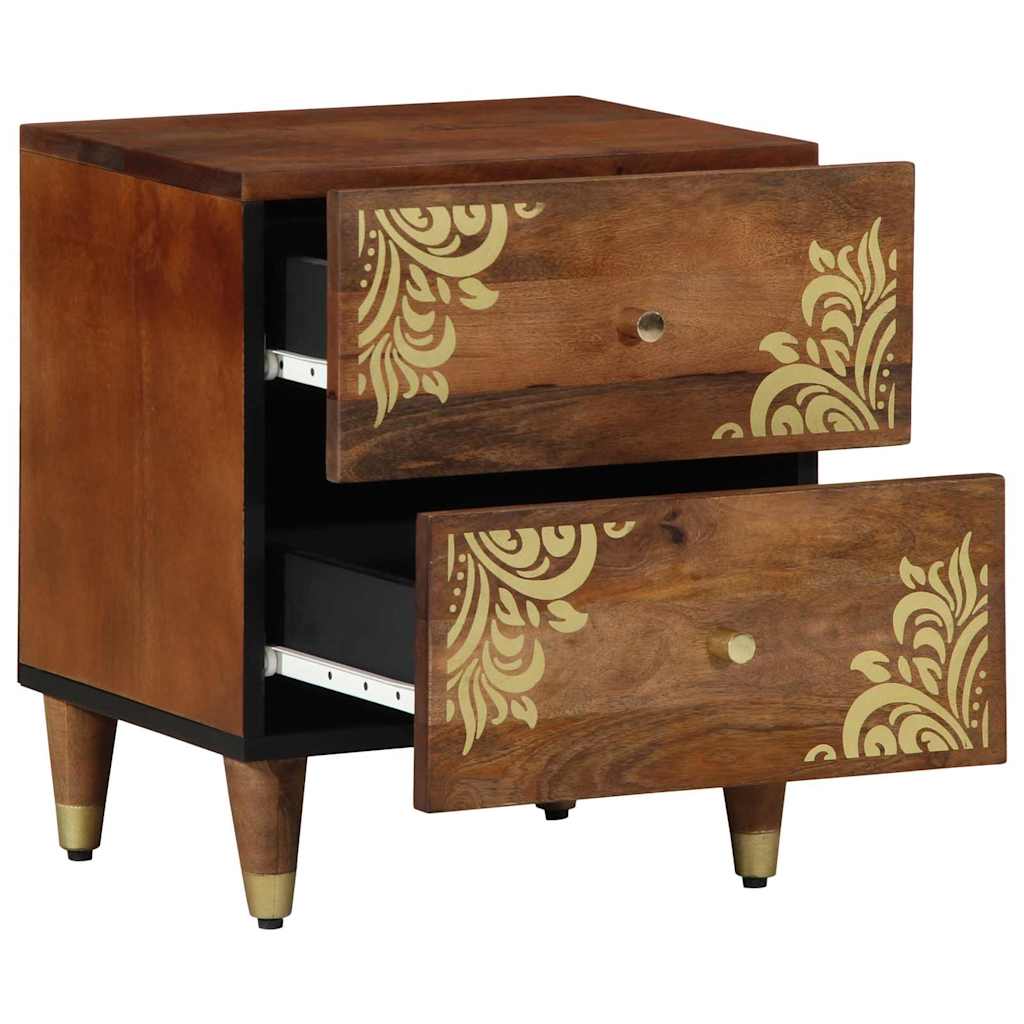 Bedside Cabinet with Drawer 2 pcs Honey brown 40 x 33 x 46 cm