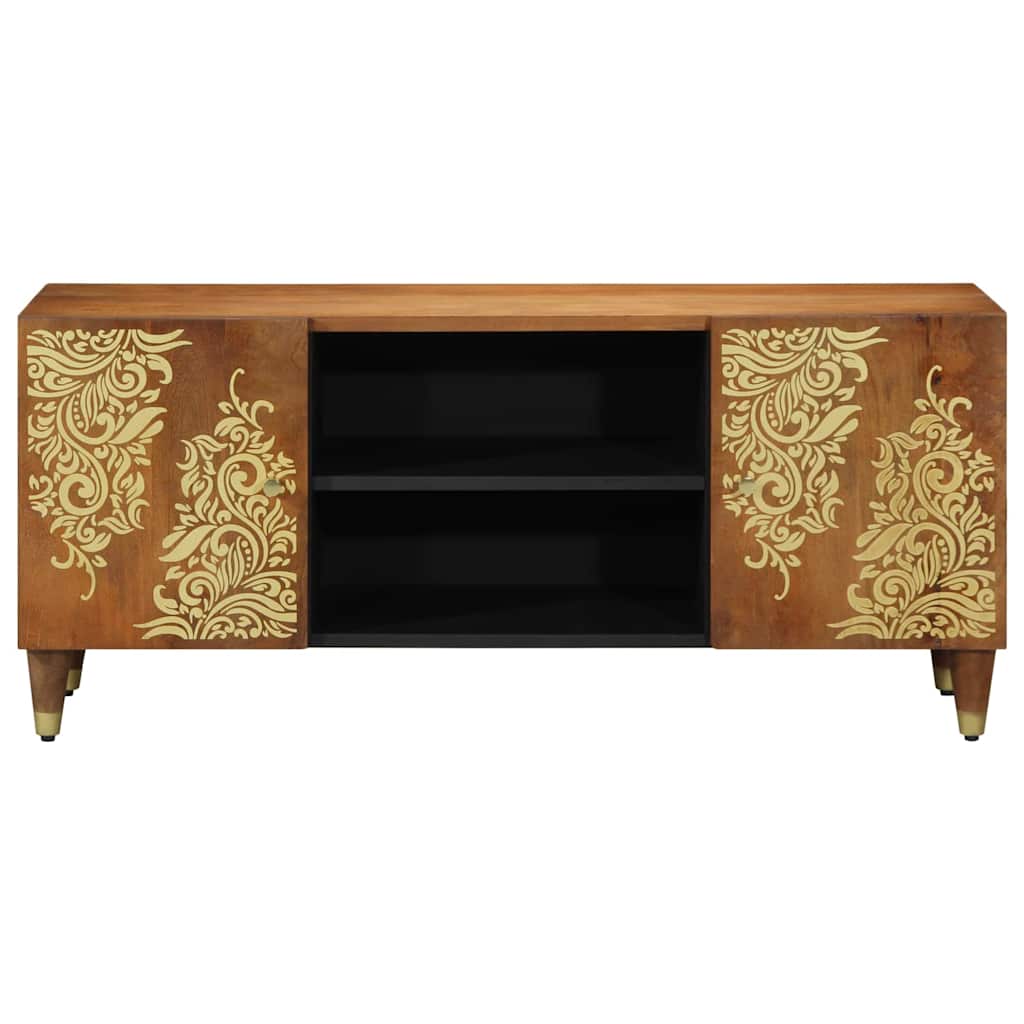 TV Cabinet with Shelf Brown 105 x 33.5 x 46 cm Solid Mango wood