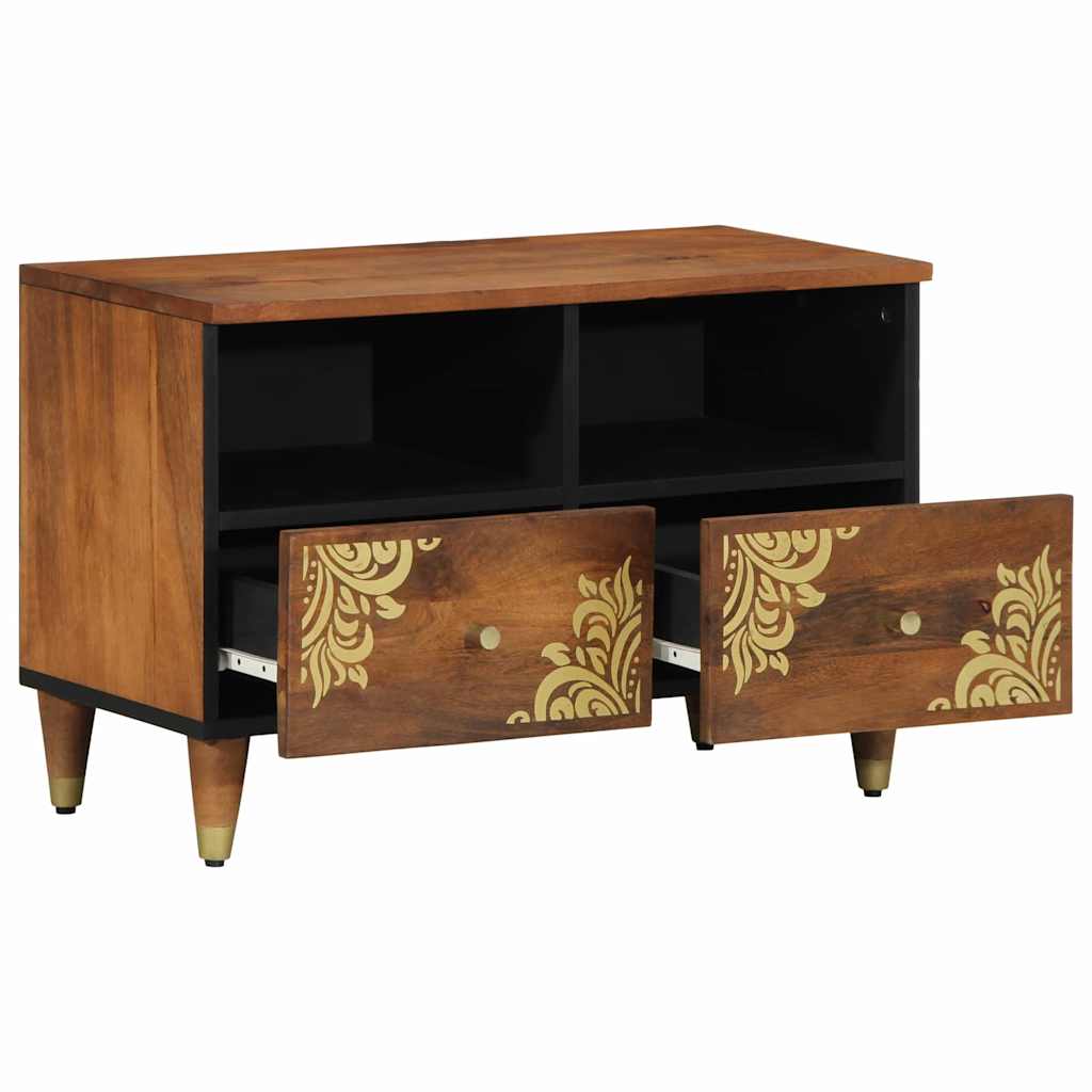 TV Cabinet with Shelf with Storage Brown Solid Mango wood