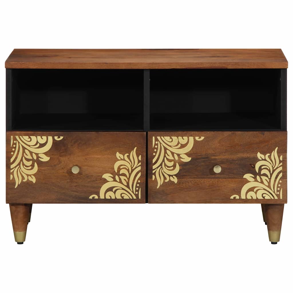 TV Cabinet with Shelf with Storage Brown Solid Mango wood