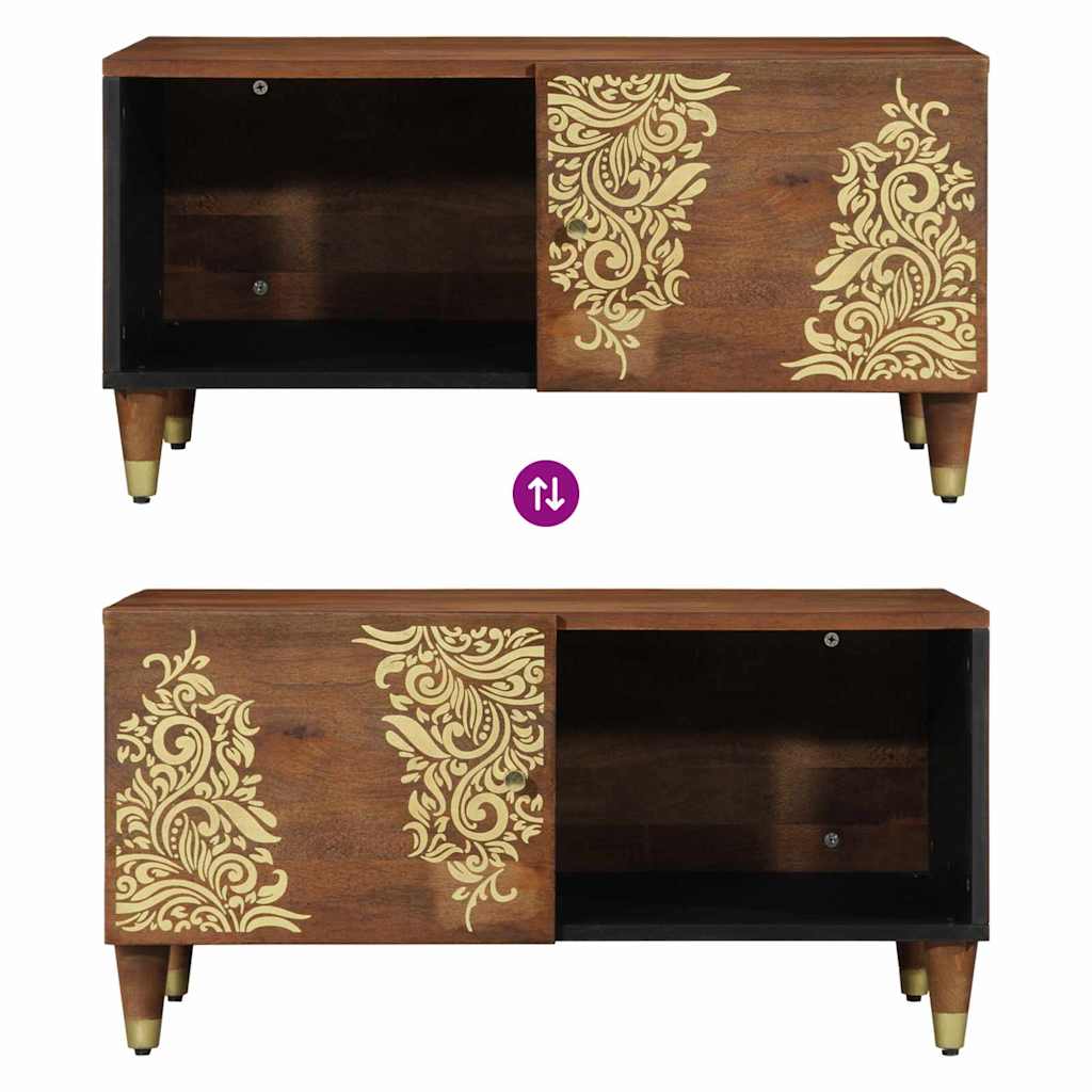 Coffee Table Honey brown 80 x 50 x 40 cm Solid mango wood