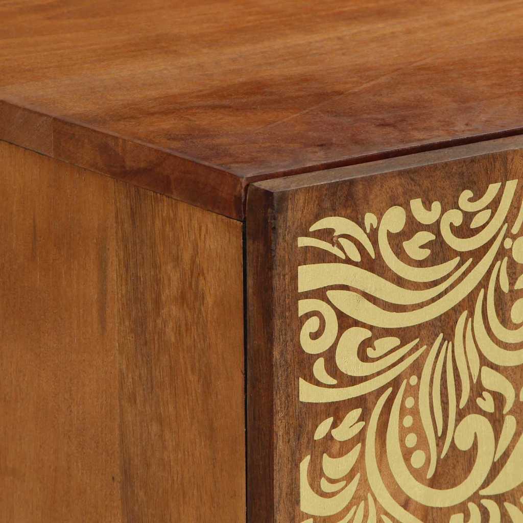 TV Cabinet with Shelf Brown 105 x 33.5 x 46 cm Solid Mango wood