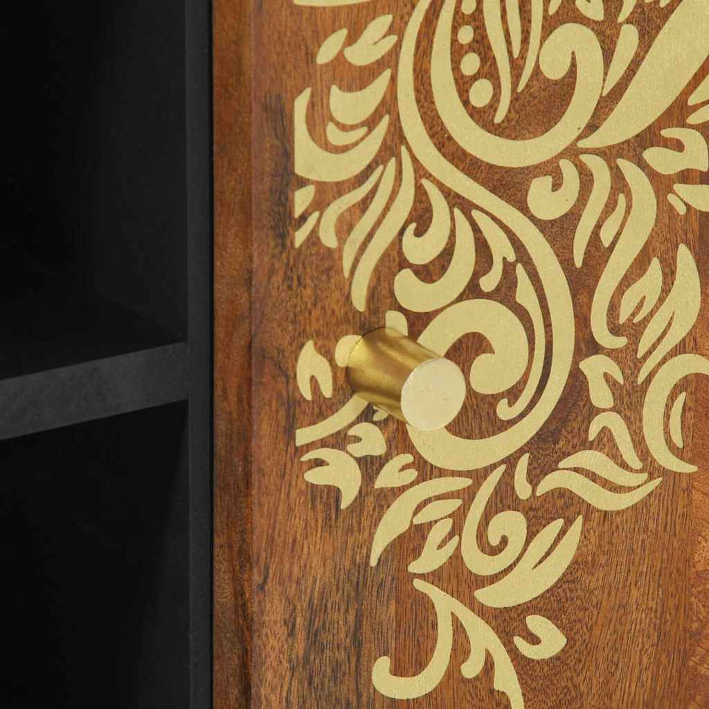 TV Cabinet with Shelf Brown 80 x 31.5 x 46 cm Solid Mango wood