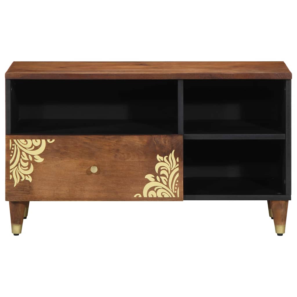 TV Cabinet with Drawer Brown 80 x 33.5 x 46 cm Solid Mango wood
