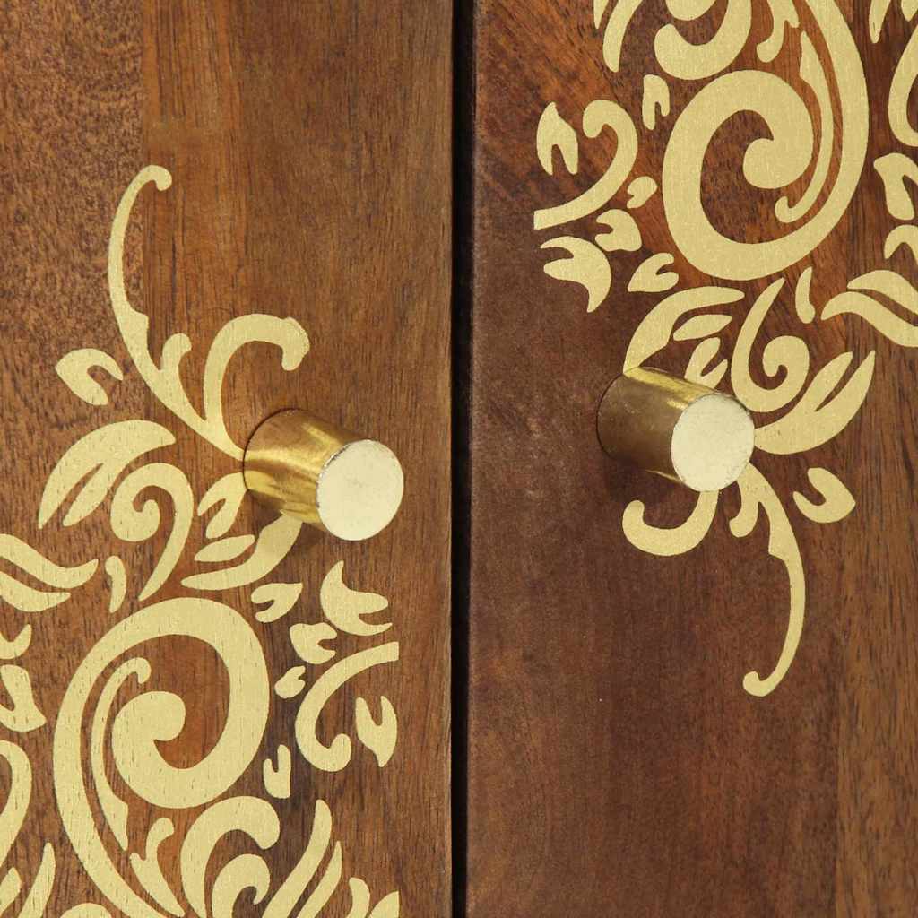 Sideboard with Shelf Brown 60 x 33.5 x 75 cm Solid Mango wood